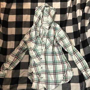 Women’s Columbia hooded flannel size Large
